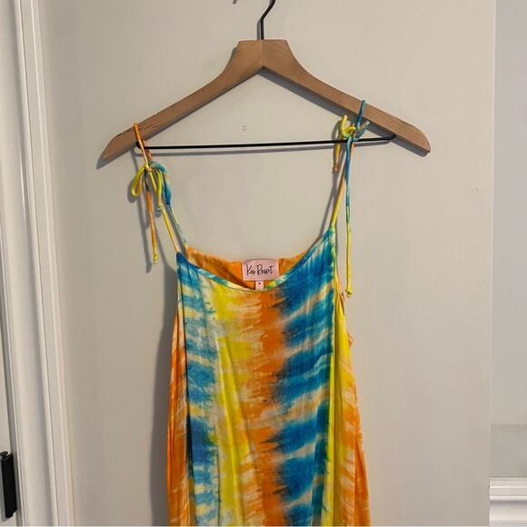 Revolve Kos Resort Rainbow Tie Dye Strappy Maxi Dress Small - Picture 9 of 11